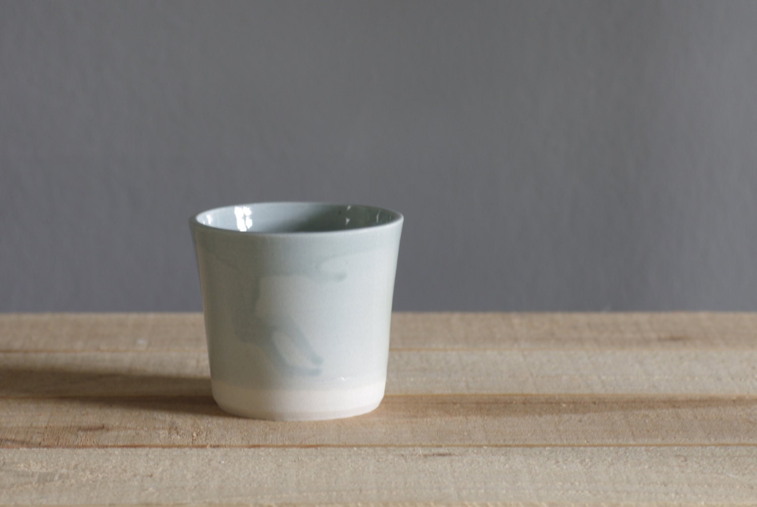 SAMPLE SECOND light blue tapered cup . porcelain dish . modern pottery ceramic by vitrifiedstudio