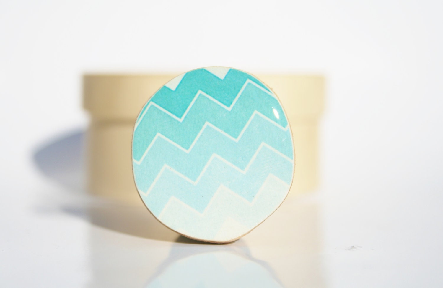 Ombre Chevron Ring Light Turquoise jewelry adjustable cocktail ring nature inspired geometric resin Minimalist jewelry starlight woods