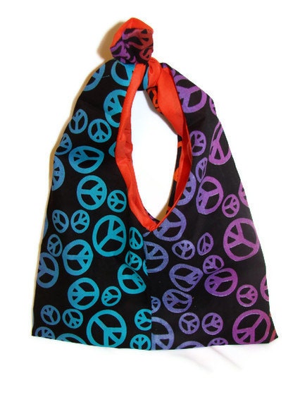 Peace Purse Orange Blue Purple