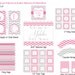 Baby Shower Decor Package. Pink & Gray Chevron Printable Baby Shower or Bridal Shower Decorations.