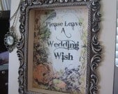 Vintage Elegant Cream and Bronze Wedding Sign the Wedding Guest Book Sign Customize Pendant