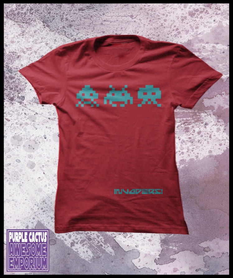 Space Invaders tshirt women's