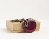 SALE Circuit board geekery keychain Purple - recycled computer p4347 ready to ship