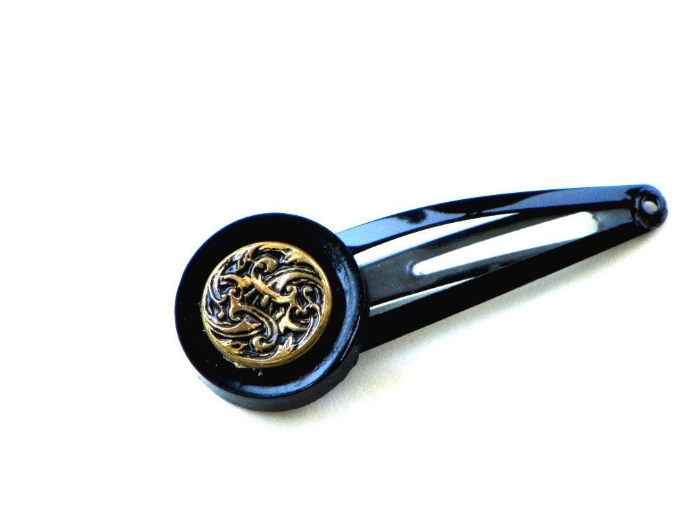 Hair Snap Clips Black Silver Gold Back To School Hair Jewelry