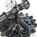 Round Candelabra Wall Sconce Black French Vintage HOMCO Ornate Filigree Regency Rococo Candle Holder