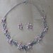 Dragonfly necklace and earrings set, beaded necklace, pearl necklace, dragonfly jewelry
