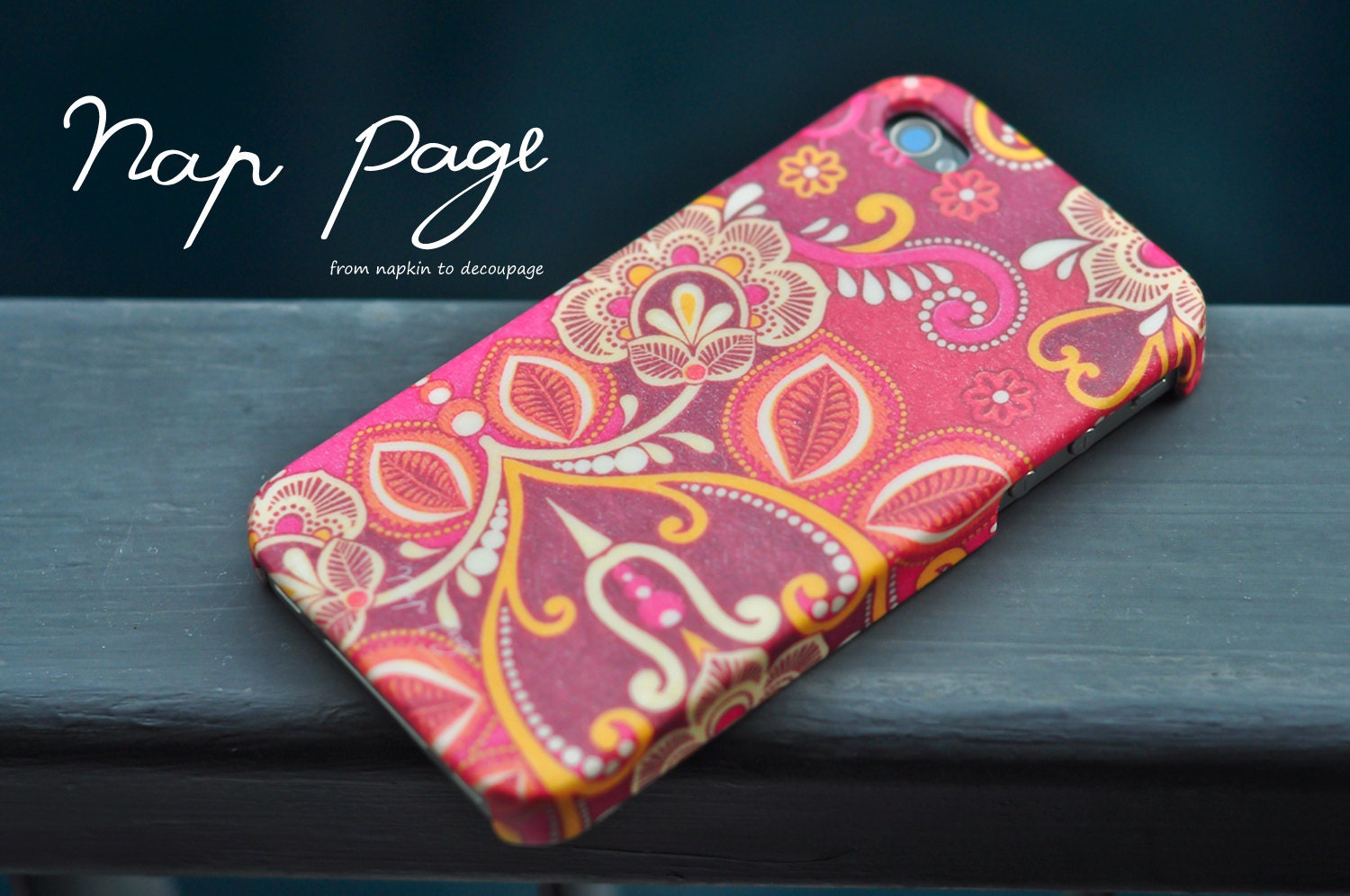 Apple iphone case for iphone iPhone 5 iphone 4 iphone 4s iphone 3Gs : Vintage Indian Floral Design