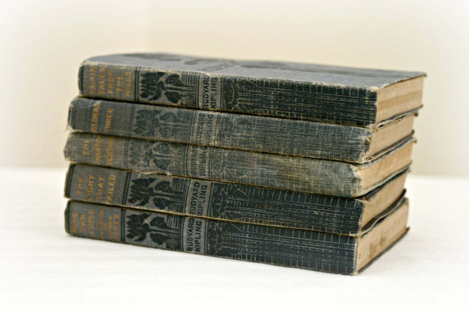 Set of 5 Rudyard Kipling Antique Books - 1899