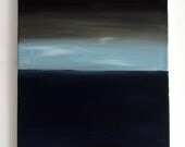 No. 76 - Modern Abstract Painting 16" x 20" on regular 3/4" depth canvas - Blue, green, grey