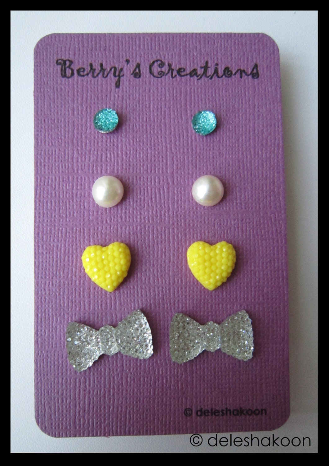 Trendy Everyday Wear Earrings. 4 Different Pair. SET B