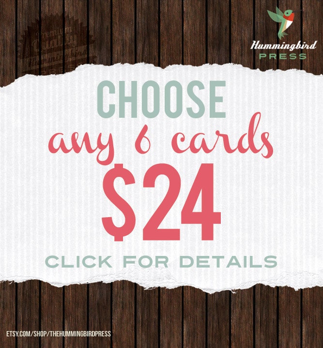 Choose ANY 6 Card Templates