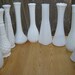Milk Glass Vase Set - 10 ALL DIFFERENT - Shabby Chic - Wedding, Bridal Shower, Party Decoration - Free Shipping to US