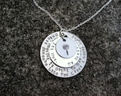 Dr. Seuss LORAX inspired "unless someone cares a whole awful lot..." quote handstamped necklace - GoldfishInspirations