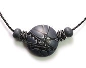 Titanium Statement Necklace Modern Fashion Designers Jewelry Gray Slate Blue Black Celestial Sci Fi  Star Galaxy Inspired