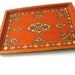 Vintage Handpainted Tray Rectangular Orange, Green, Yellow, White Flowers Ornate