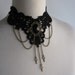 Choker Black Lace Necklace Little Keys Victorian Steampunk Gothic