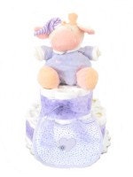 Cuddley Cow Diaper Cake 3 Tier/ Baby Shower Gift and New Baby Gift