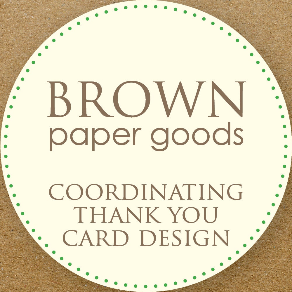 Coordinating thank you note- Printable File