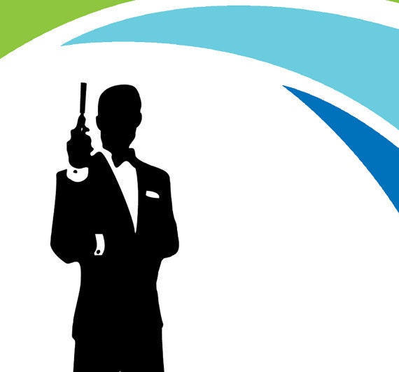 JAMES BOND Illustration 20x20"