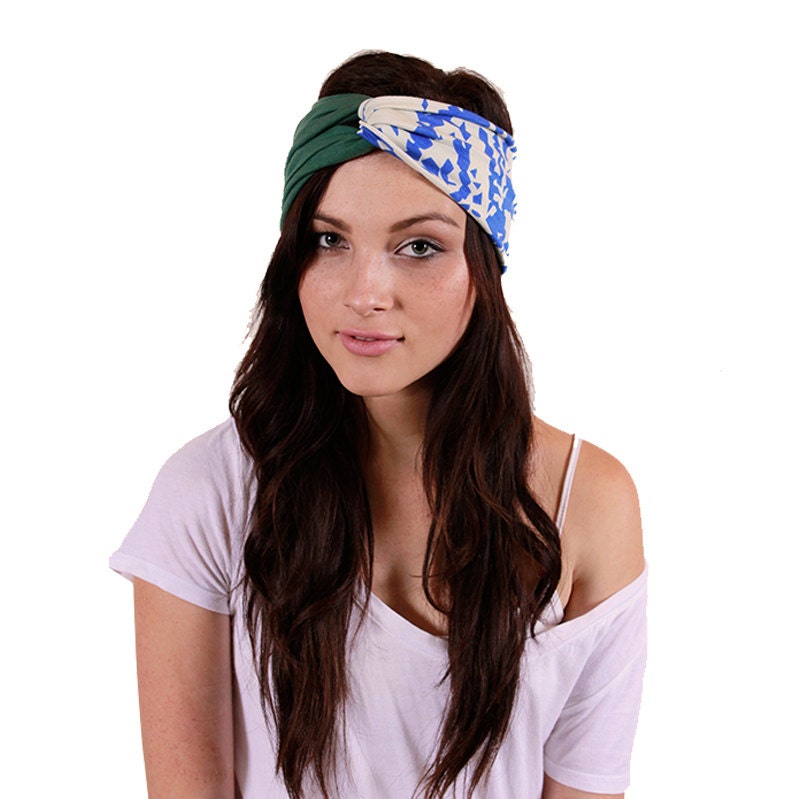 Colorblocked Turban Headband womens Fall Fashion geometric flowers