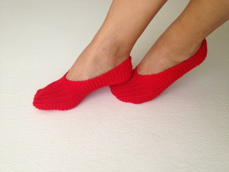 RED  home slippers Healthy Booties Home slippers