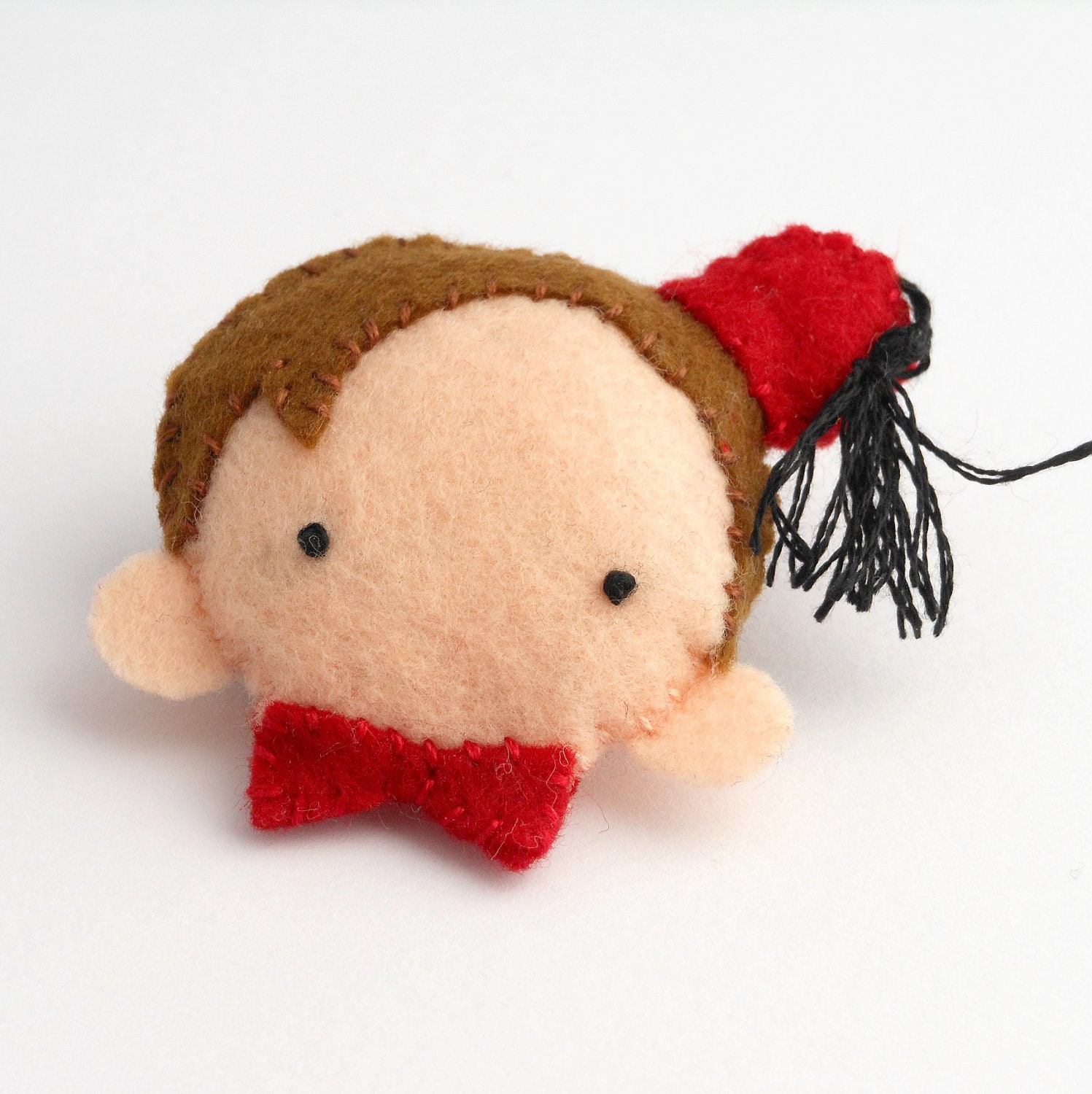 Doctor Who Brooch - A doctor, a bow tie, a fez