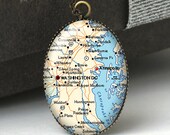 Washington DC Map Pendant Necklace, District of Columbia Map Jewelry, Washington DC Necklace, Travel Necklace, Resin Jewelry, US Map N512