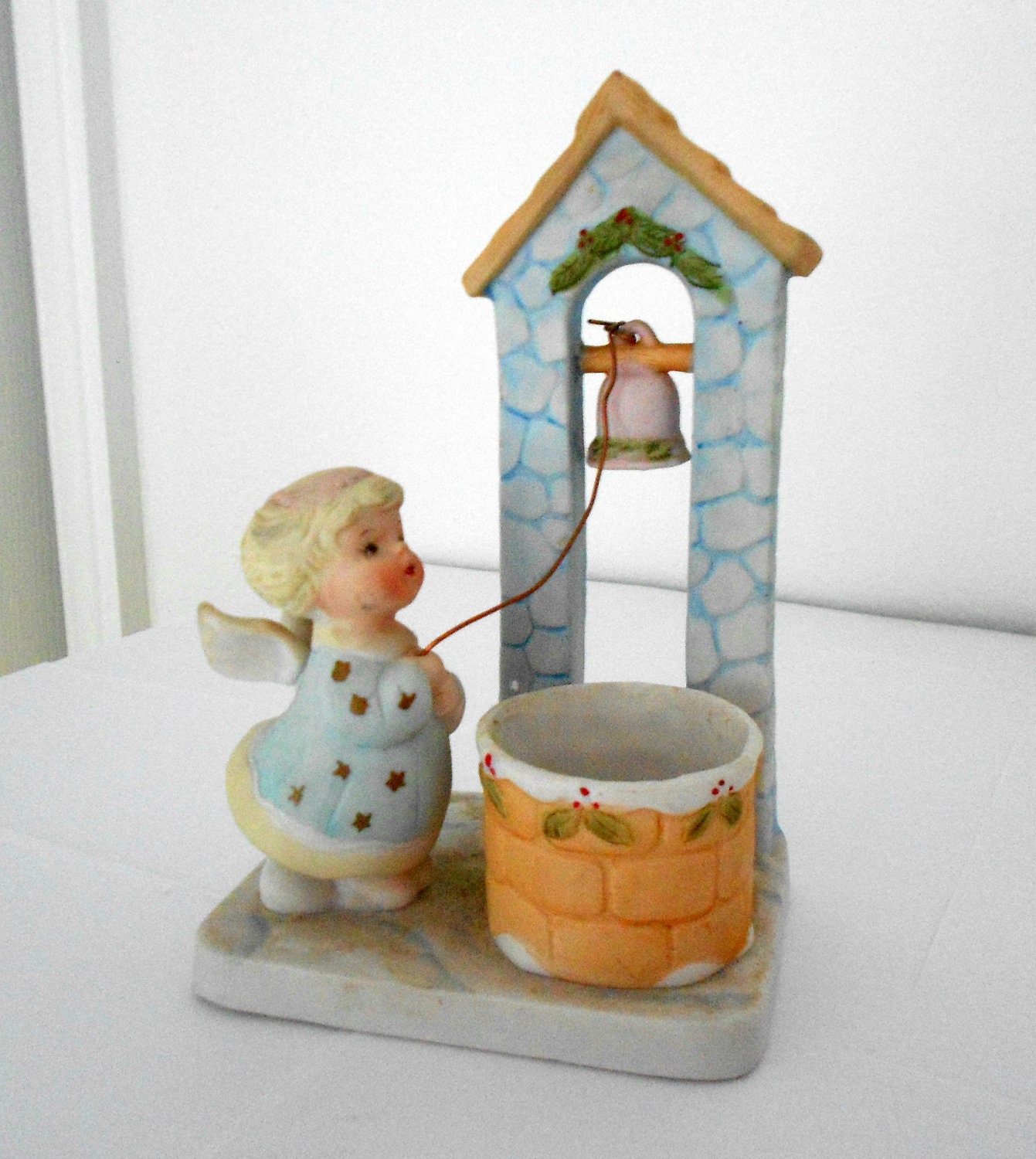Ceramic Angel Candle Holder Vintage W A Candle Holder 1983
