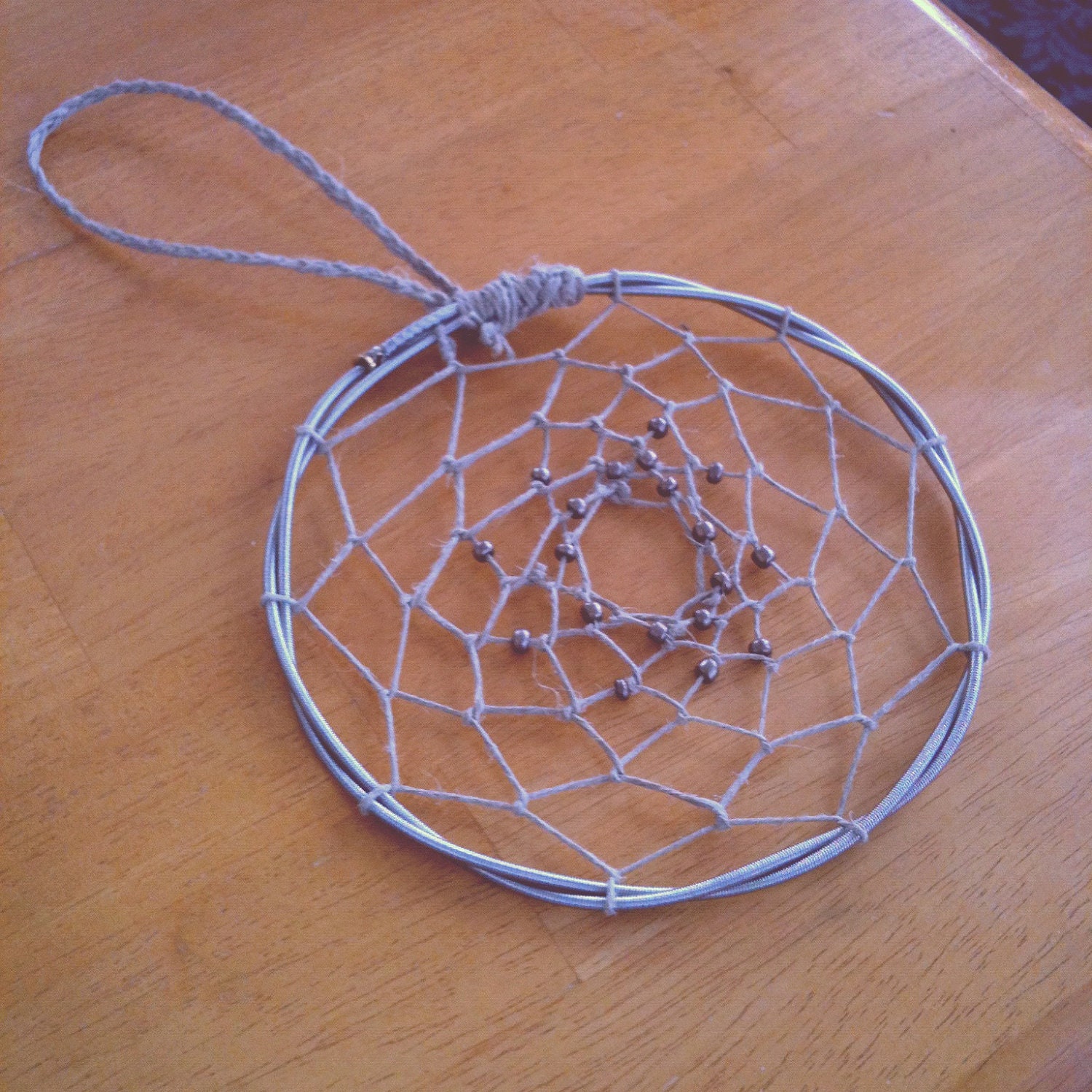 Recycled Bass String Dream Catcher