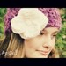 SALE ... Purple Haze - Crochet Chenille Flower Hat - Hand Crocheted Soft Wool Blend - Fabulous Fall Fashion