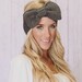 Knitted Bow Headband Oversized Bow Ear Warmer Wide Knitted Headband