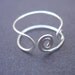 Delicate and Versatile Hand Hammered Silver Filled Adjustable Ring, Pinkie, Toe, Mid Finger