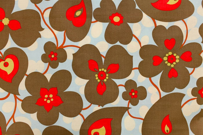 All-in-One Diaper Changing Pad with Pockets for Essentials - Lotus Morning Glory Flowers by Amy Butler