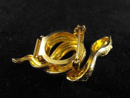 Vintage Serpent Pin Scarf Clip Convertible Gold Toned 20.00 obo