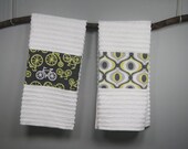 2 dish towels, hand towels, pretty towels