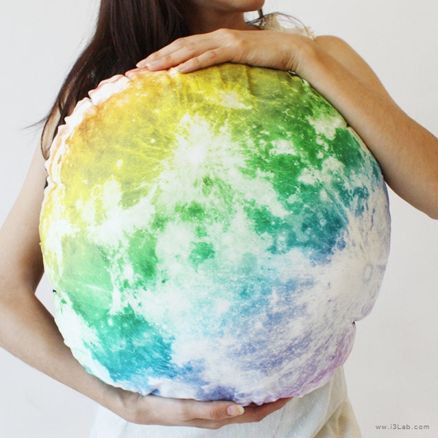 The Full Moon hug cushion, NOCTURN BY MOON  (rainbow full moon pillow-50cm)