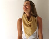 Brown Silk Scarf - Natural Dye- Hand Dyed Silk Scarf - Fall Fashion -Gold Scarf -Autumn - TheSilkMoon