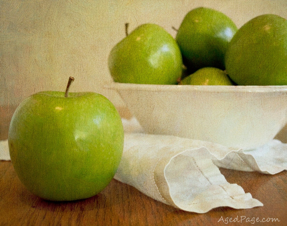 Fine Art Photograph, Wall Art Print, 11 x 14 Kitchen Decor, Fruit, Apples, Minimalist, Rustic, Cottage, Farmhouse