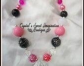 Pink Diamond Princess Chunky Bead Necklace