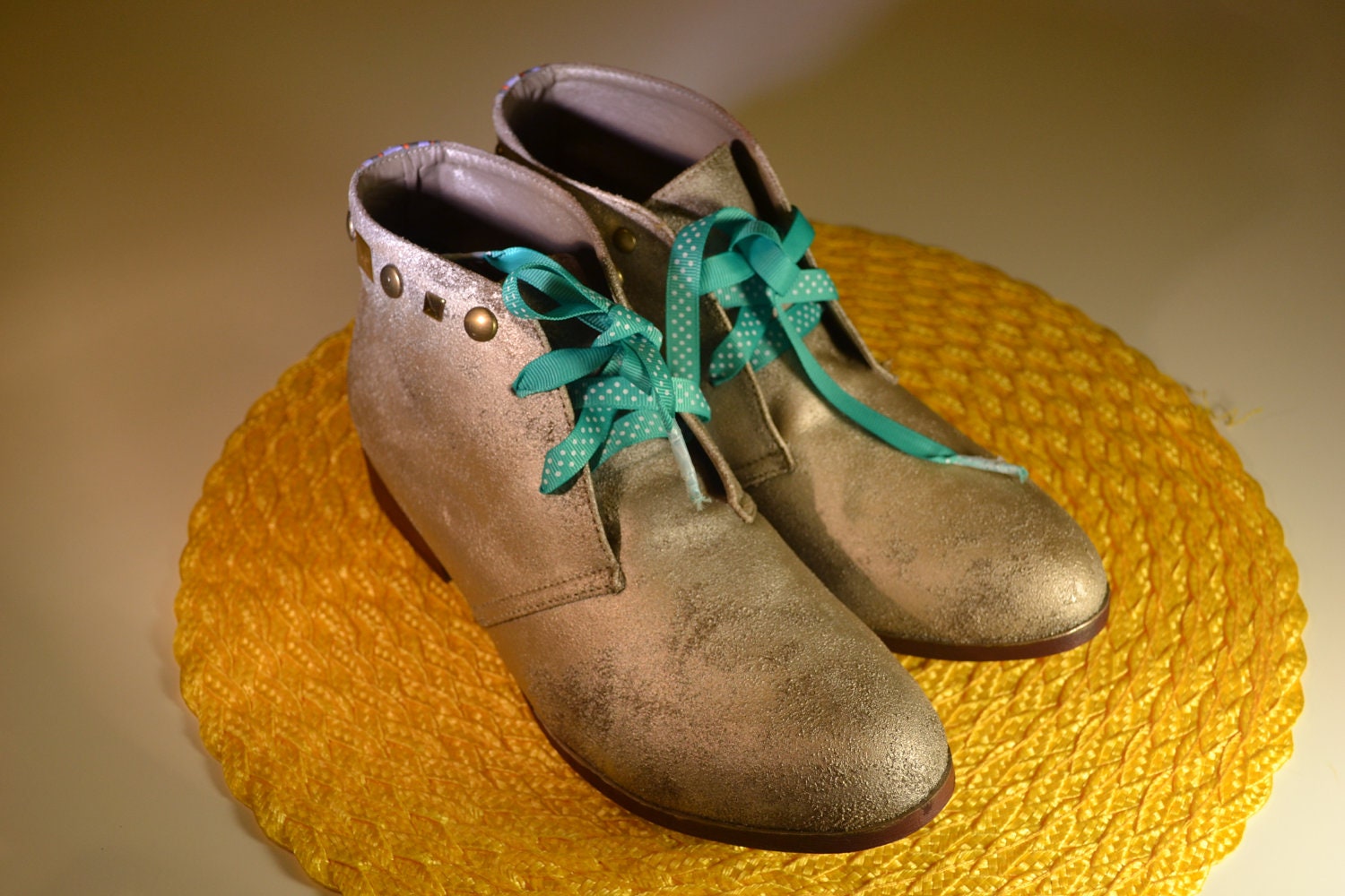 metalllic bootie