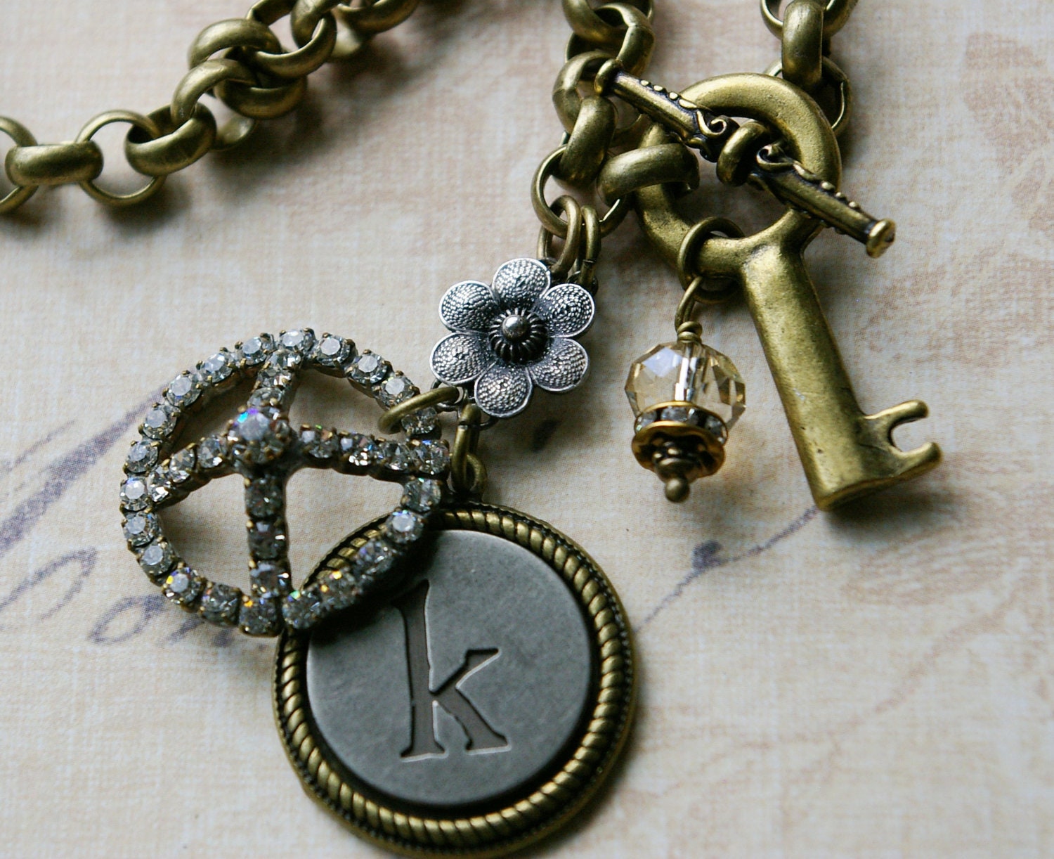 RESERVED for FN, Personalized Initial Necklace, Custom Letter C, Charm Collection Necklace, Personalized Jewelry