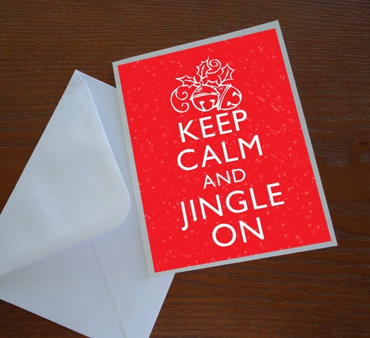 Keep Calm and Jingle On Christmas Print Poster Card Tag 8x10 inch DIY PIY Printable jpg pdf Digital File Clip Art Instant Download DP58