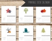 Printable Desk Calendar - CD Jewel Case 2013 Calendar - Simply Seasonal - Digital PDF Print at Home - Instant Download