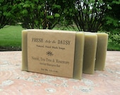 Neem Tea Tree & Rosemary Herbal Shampoo Bar, Handmade Cold Process Soap, Vegan
