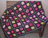 Rose Garden granny square afghan