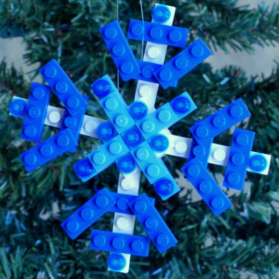LEGO Snowflake Christmas Ornament - ornaments4charity