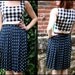 Navy and White Polka Dot Pleated Vintage Polo Ralph Lauren Skirt Size 2 S