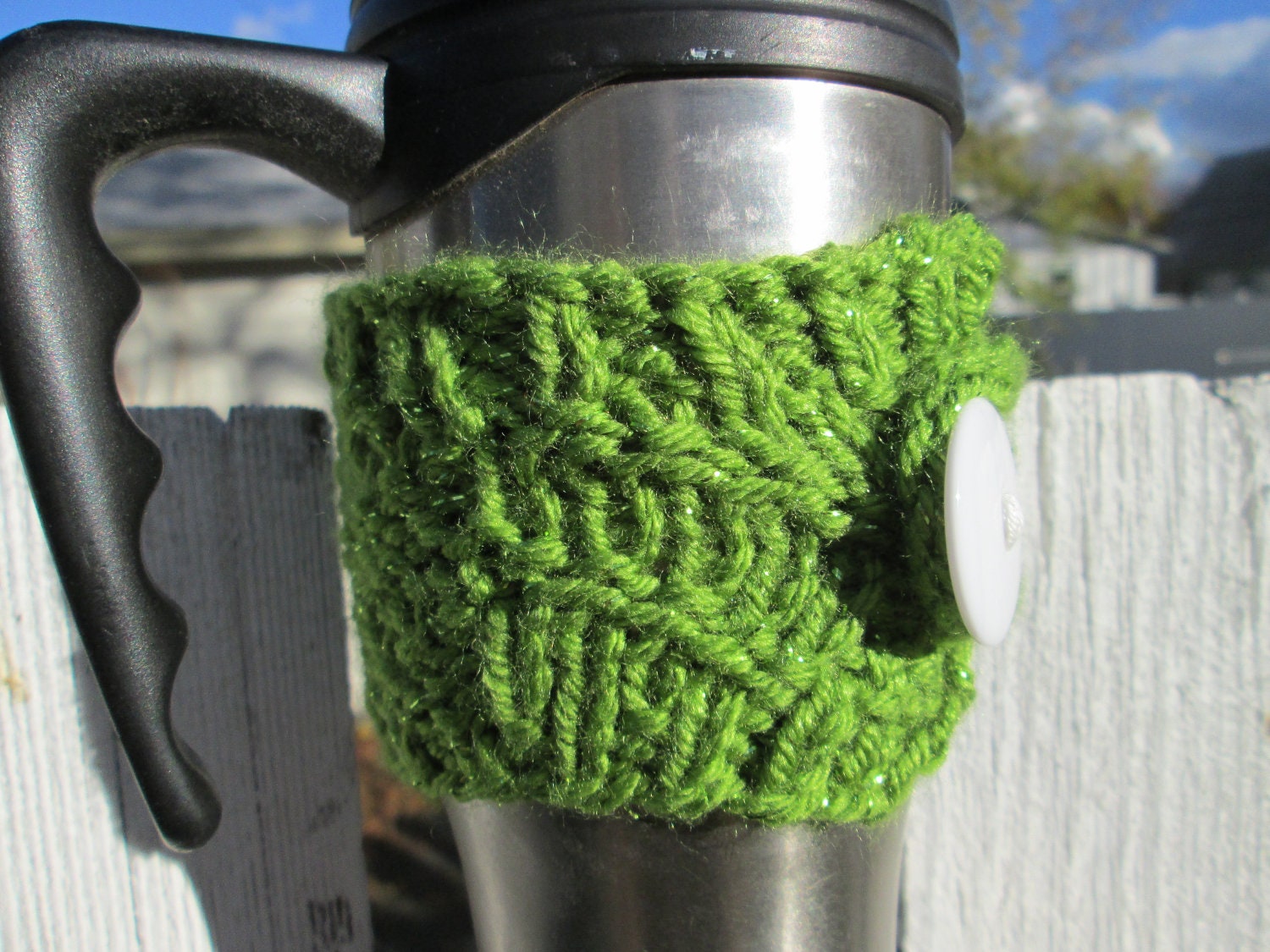 Sparkly Green Cup Cozy