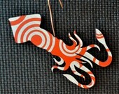 Giant Squid Wood Christmas Ornament