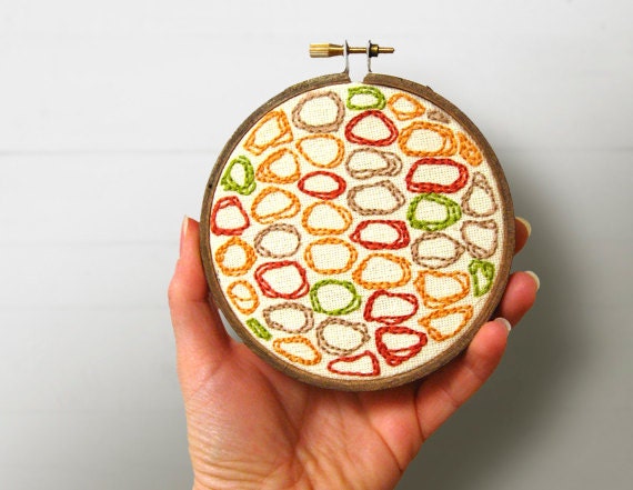 Indian Corn Embroidery Hoop Art, Thanksgiving Decor, Autumn Home Decor, Maize Fall Wall Art, Original Fiber Art, OOAK